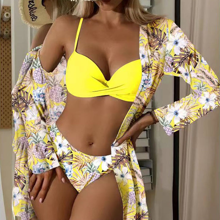 Damen Strandkimono mit floralem Muster Drune