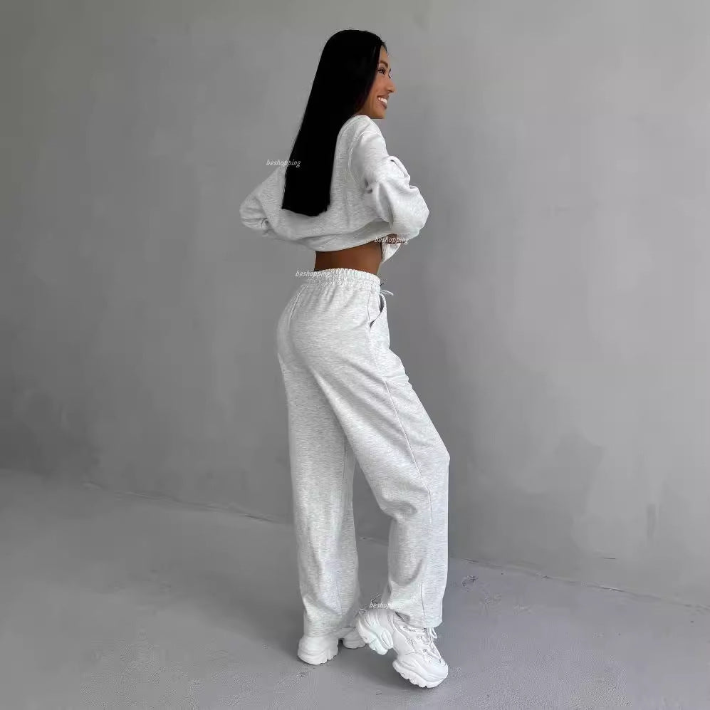 Damen lässiges Sportanzug-Set mit teddyförmigem Motiv Drune