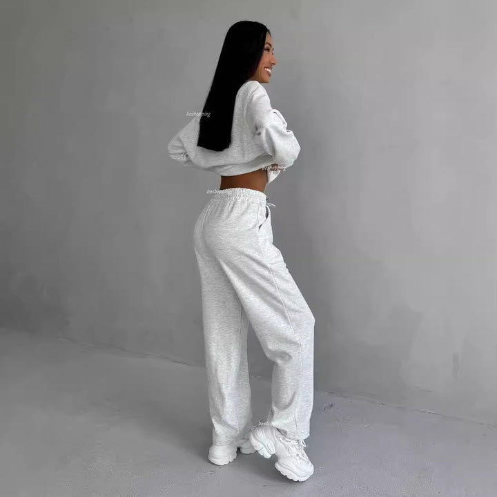Damen lässiges Sportanzug-Set mit teddyförmigem Motiv Drune