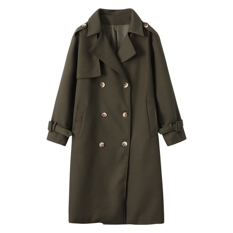 Damen Modischer Trenchcoat mit elegantem Schnitt Drune