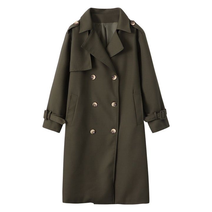 Damen Modischer Trenchcoat mit elegantem Schnitt Drune