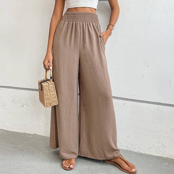 Damen Weit geschnittene Sommerhose mit elastischem Bund Drune