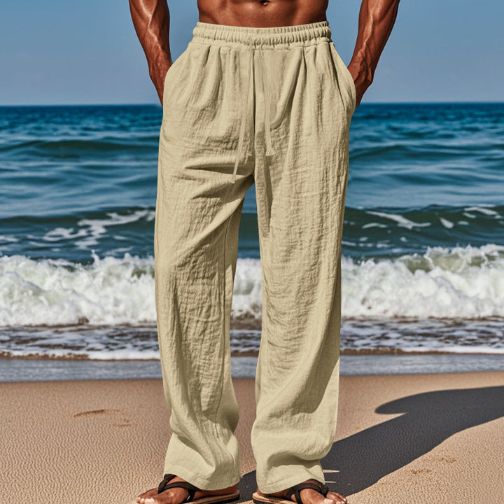 Herren Lässige Strandhose mit elastischem Bund und praktischen Seitentaschen Drune