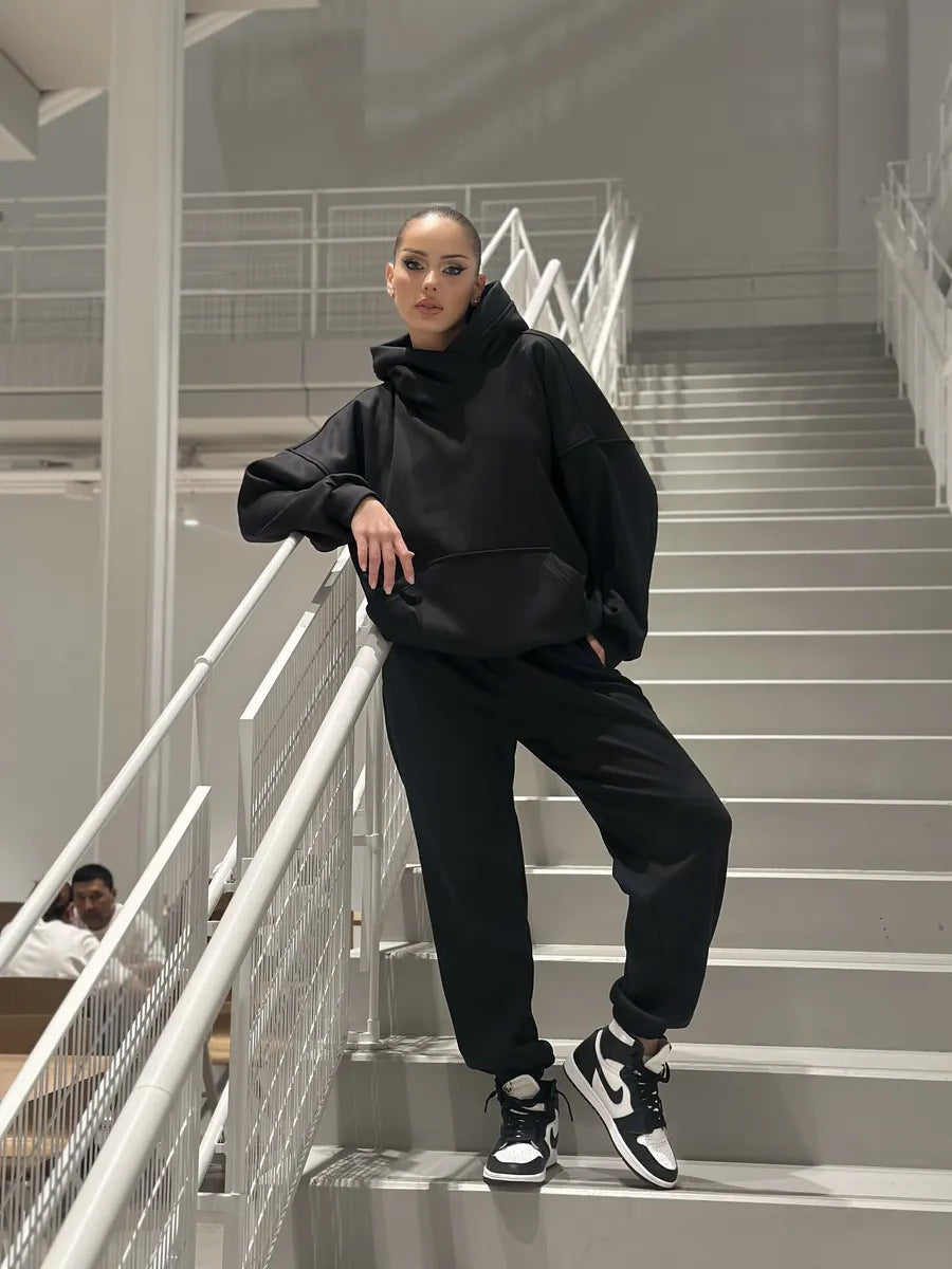 Damen Hoodies und Jogginghose Set Drune