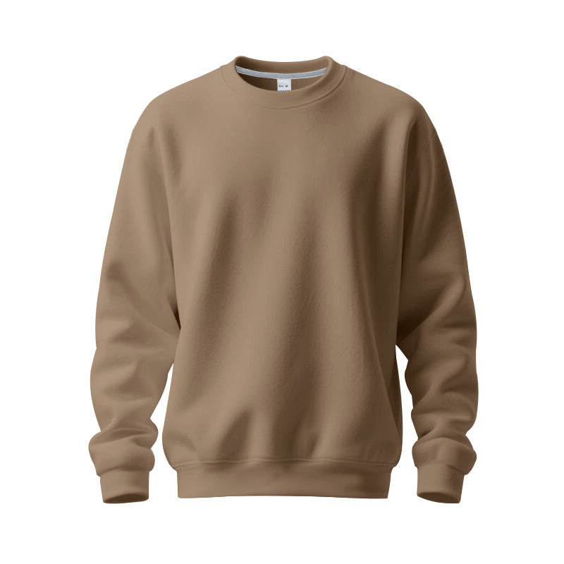 Herren nan Oversize-Rundhals-Sweatshirt aus weichem Baumwollfleece mit gerippten Bündchen Drune