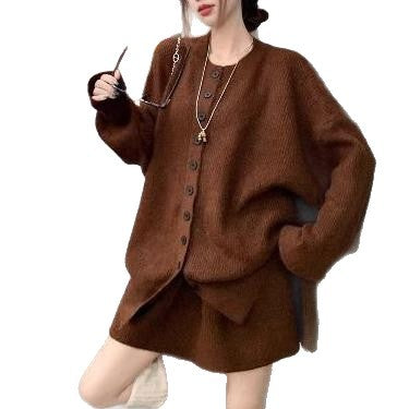 Damen Kuschelige Strickjacke im Oversized-Stil Drune