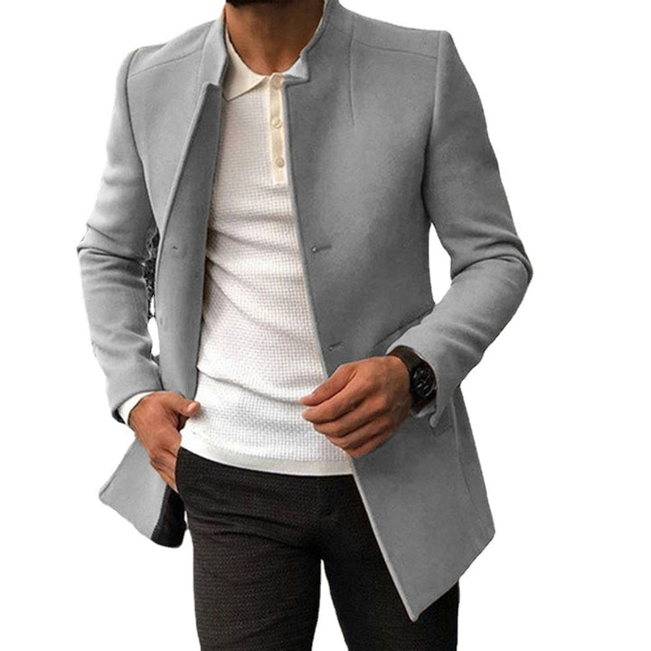 Herren eleganter Casual-Mantel mit modernem Schnitt und praktischen Taschen Drune