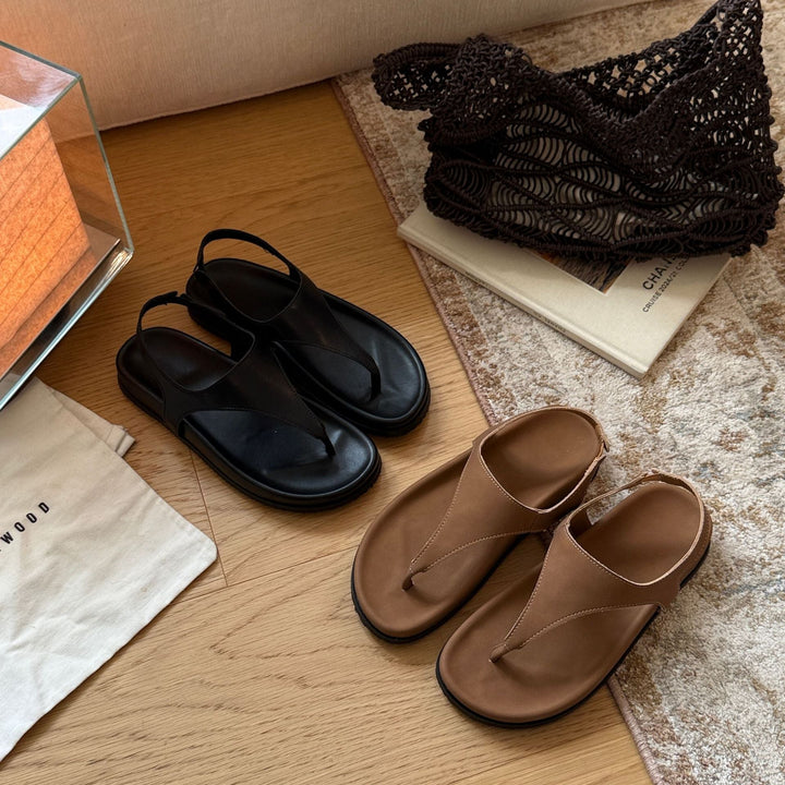 Damen Zehentrenner-Sandalen mit ergonomischer Fußbettgestaltung und komfortabel verstellbarem Riemen Drune