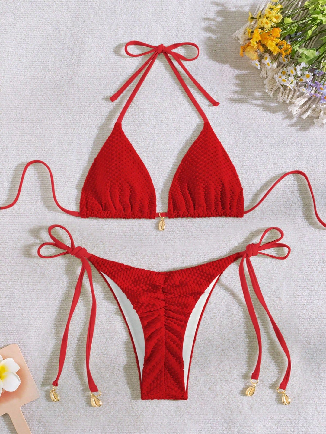Damen Bikini mit strukturierter Oberfläche Drune