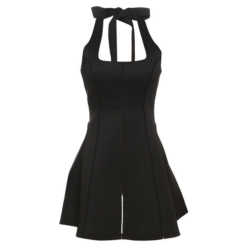 Damen sportliches Badekleid mit verstellbarem Kragen und integrierten Shorts Drune