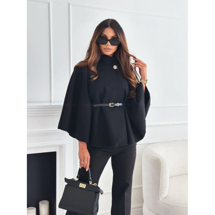 Damen Elegante Umhängeweste mit Taillengürtel Drune