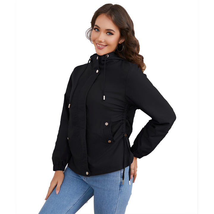 Damen leichte Windjacke mit verstellbarem Bund Drune