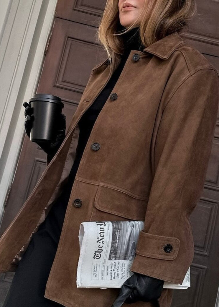 Drune | Wildleder Button-Up Jacke