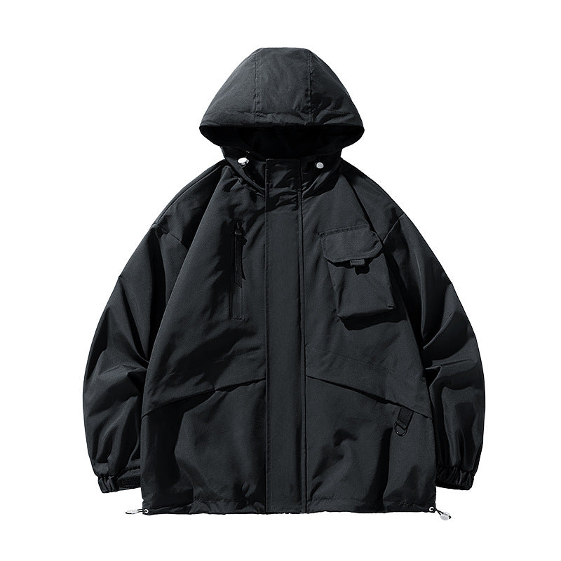 Herren Winddichtes Parka-Jacke Drune