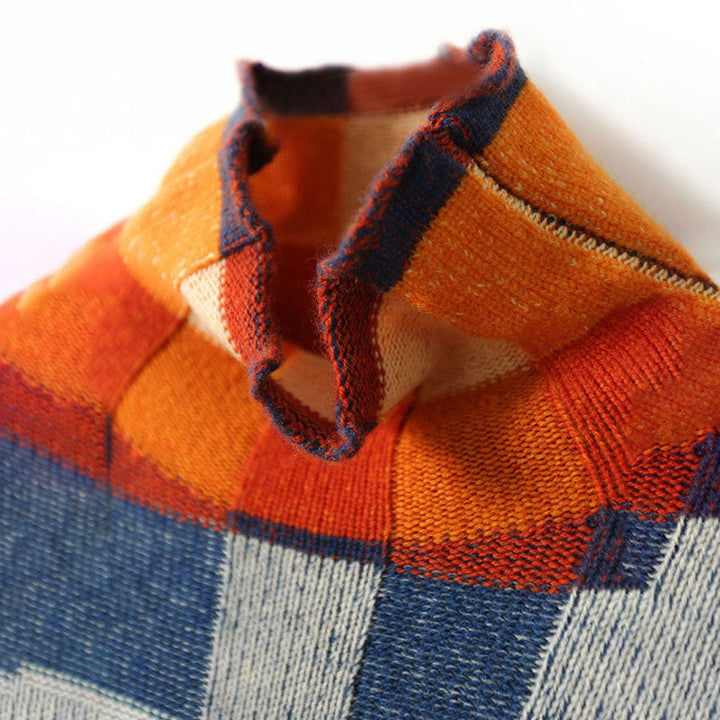 Drune | Bunter Karierter Strickpullover