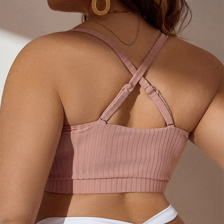 Damen Sport-Bra mit verstellbarem Raffung und modischem Bindedesign Drune