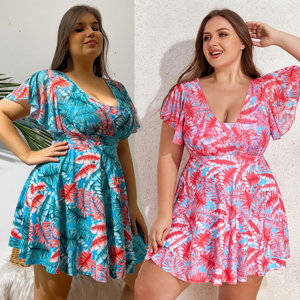 Damen Strandkleid mit elegantem Wickeldesign Drune
