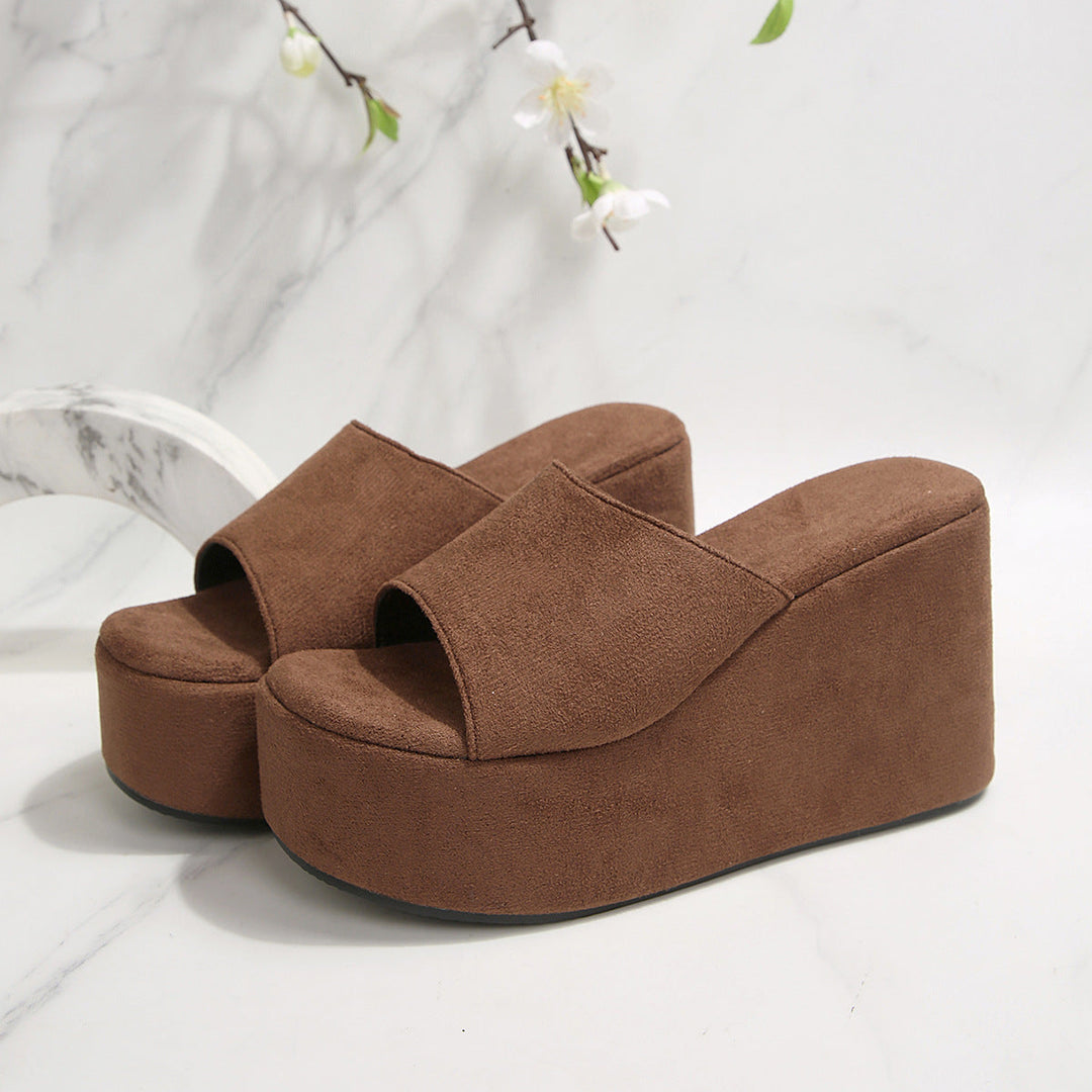 Damen Wedge-Pantoletten mit modischem Design und rutschfester Sohle Drune