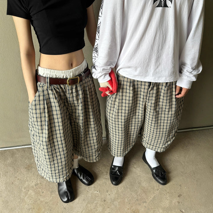 Damen Weit geschnittene Karoshorts Drune