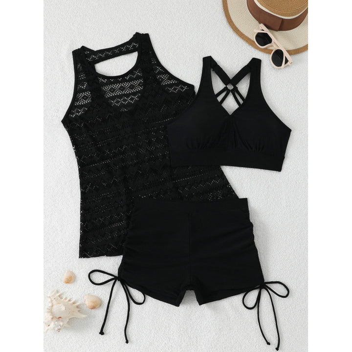 Damen Tankini-Set mit modischem Muster und komfortablem Shorts Drune