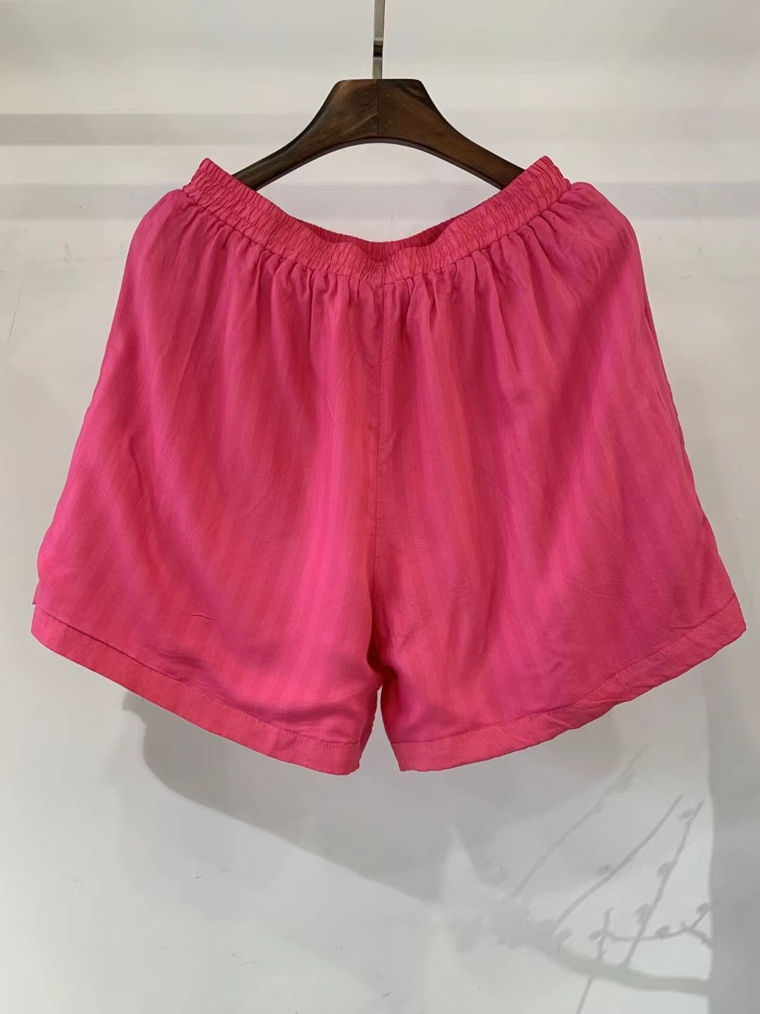 Damen Leichte Hoch-taillierte Leinen Shorts Drune