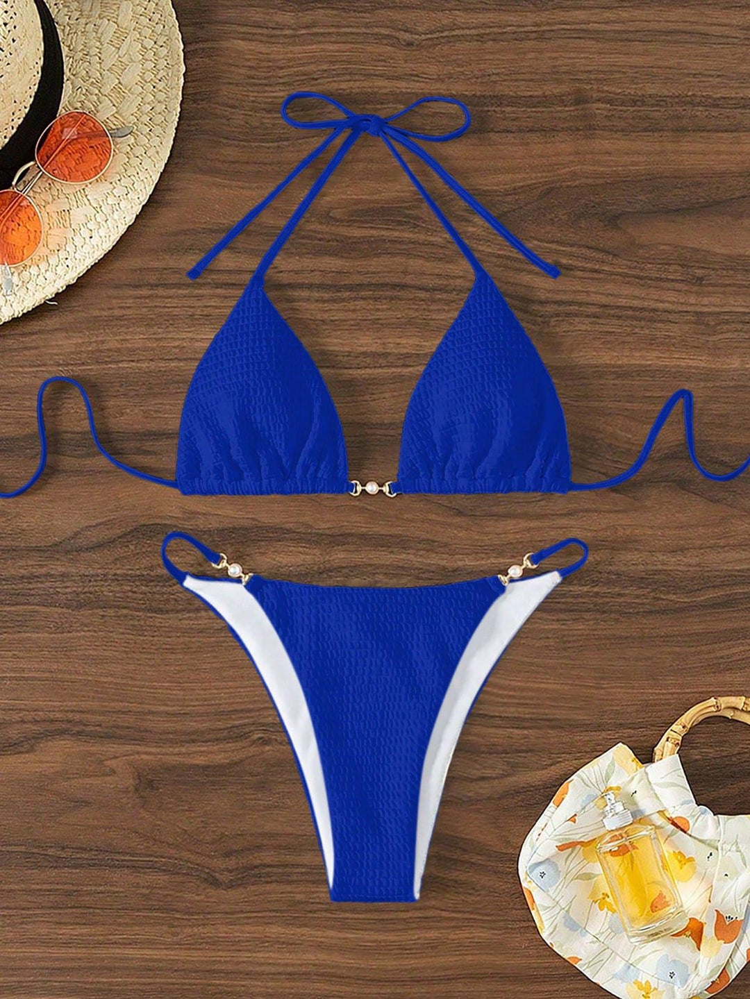 Damen Triangel-Bikini mit modischen Schnürdetails und eleganten Akzenten Drune