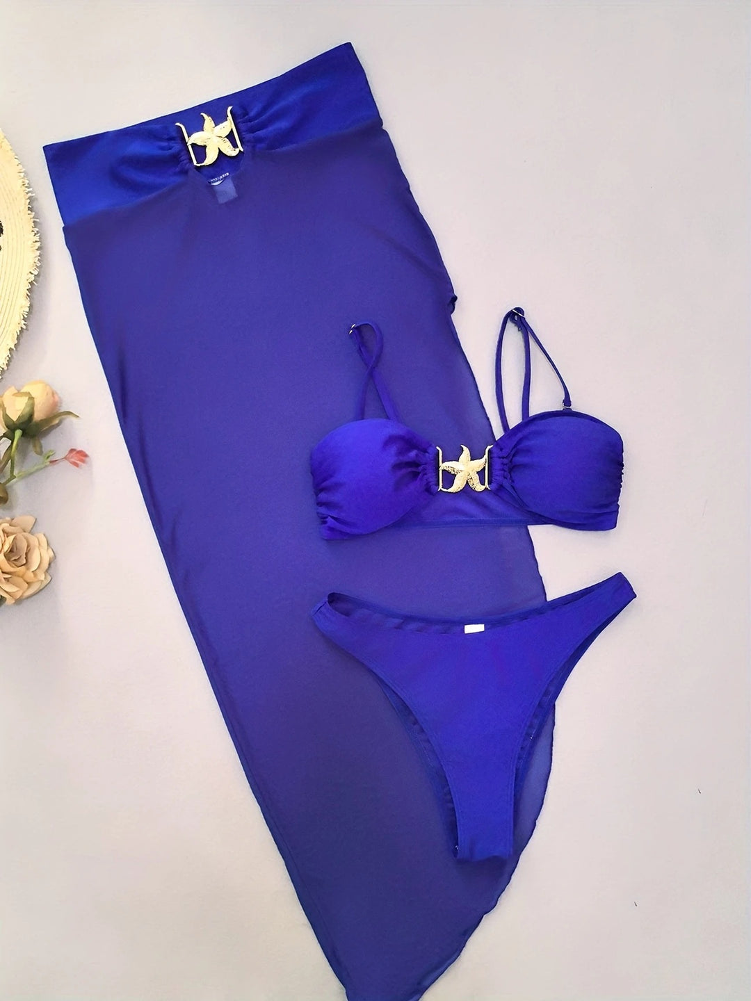 Damen Bikiniset mit transparentem Rock Drune
