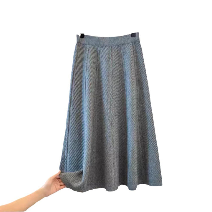 Damen Maxirock mit strukturiertem Rippdesign Drune