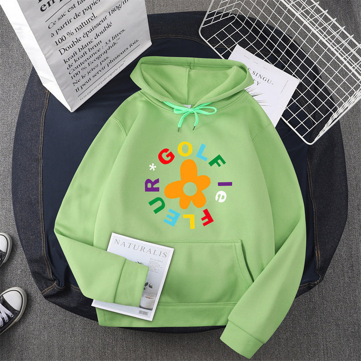 Damen Kapuzenpullover mit kreativem Blumen-Grafikdesign und bequemer Passform Drune