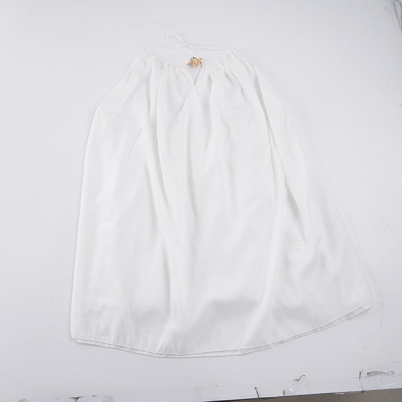 Damen Luftiges Maxikleid mit verstellbaren Trägern und elegantem Dekolleté Drune