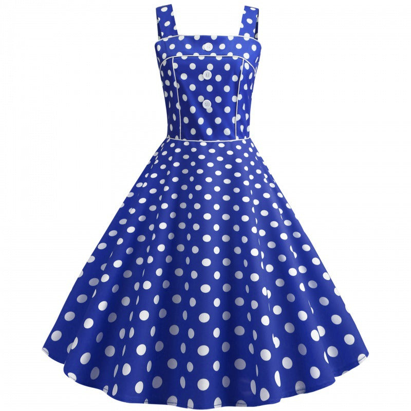 Damen Swingkleid mit verspieltem Polka-Dots-Design Drune