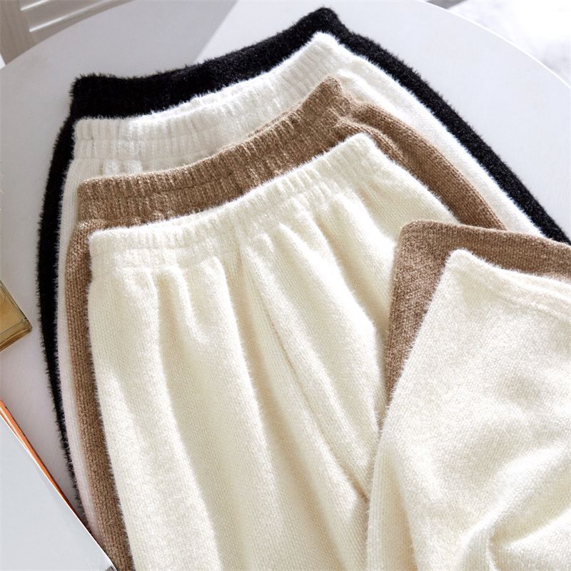 Damen Weiche Fleece-Hosen mit elastischem Bund Drune