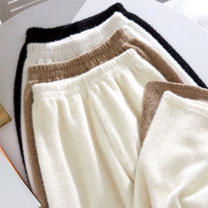 Damen Weiche Fleece-Hosen mit elastischem Bund Drune