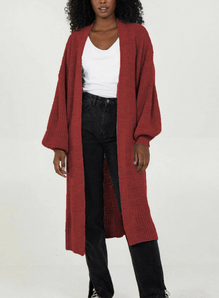 Damen Langstrickjacke mit lässigem Oversized-Schnitt und voluminösen Ärmeln Drune