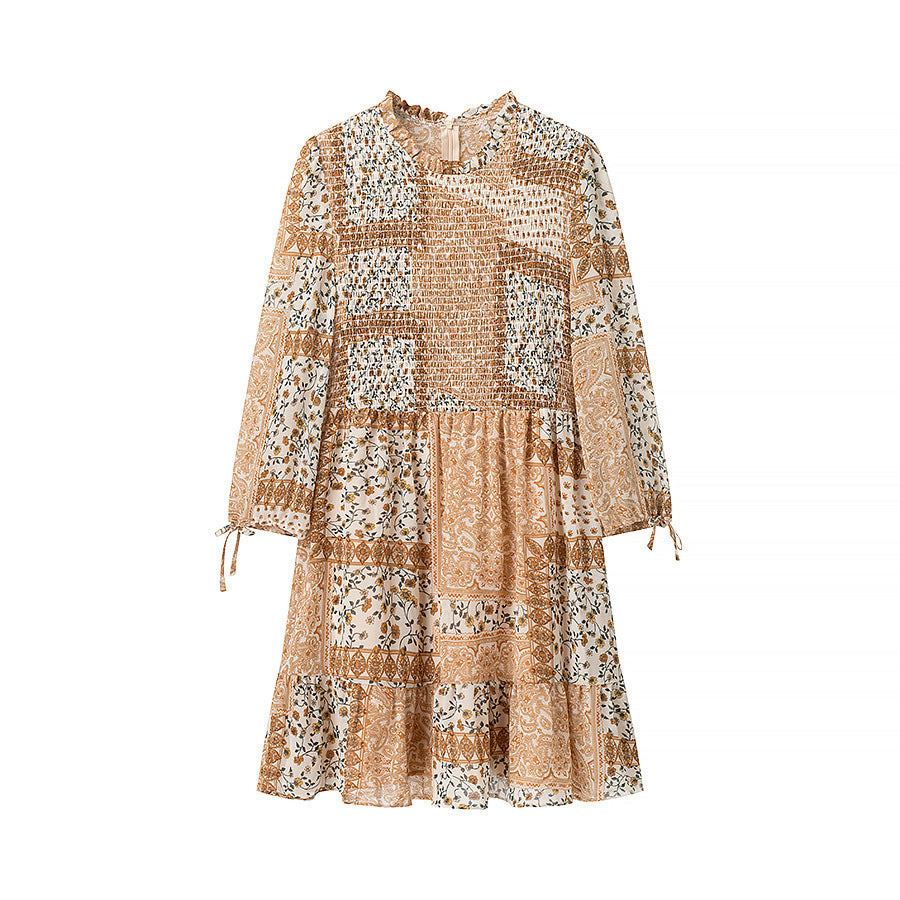Damen Patchwork Kleid mit voluminösem Rock Drune