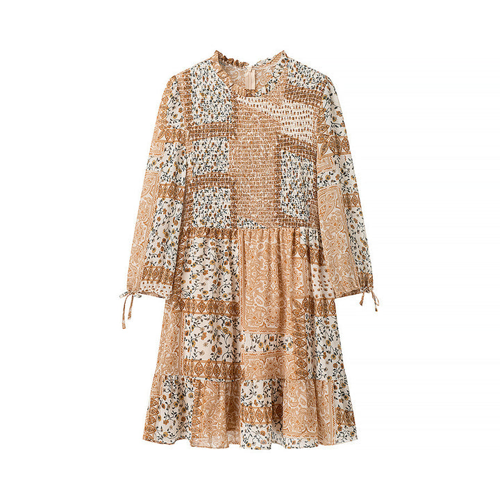 Damen Patchwork Kleid mit voluminösem Rock Drune