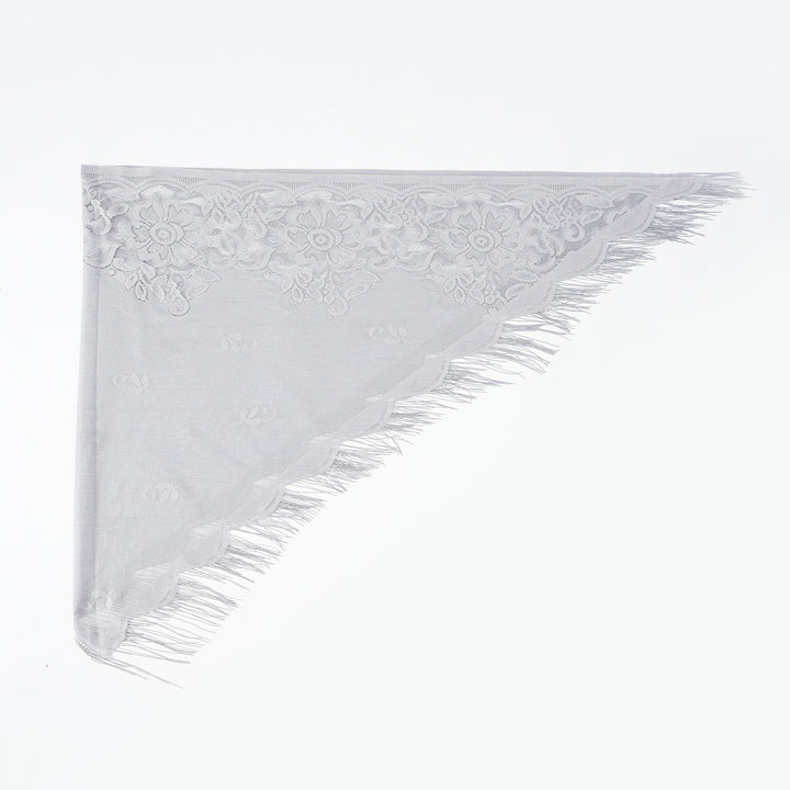 Damen Eleganter Chiffon-Schal mit kunstvollen Fransen Drune