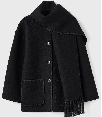 Damen Fransenjacke mit eleganter Saumverzierung Drune