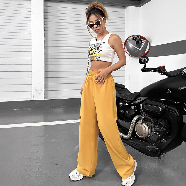 Damen Cargo-Hose mit elastischem Bund und seitlichen Taschen Drune