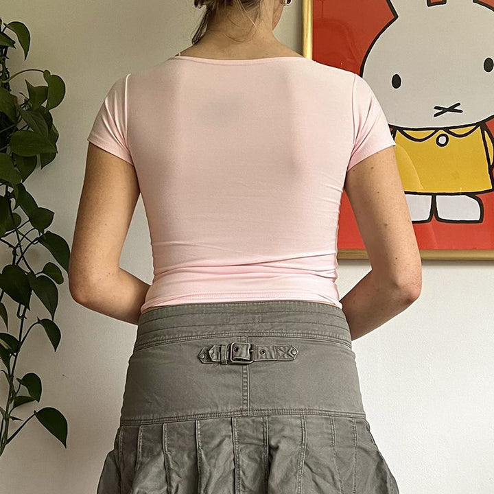 Damen luftiges Trägershirt mit elegantem Cut-out-Design und floralem Druck Drune