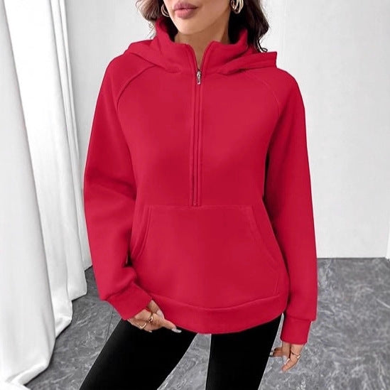 Damen Sportlicher Kordelzug-Hoodie Drune