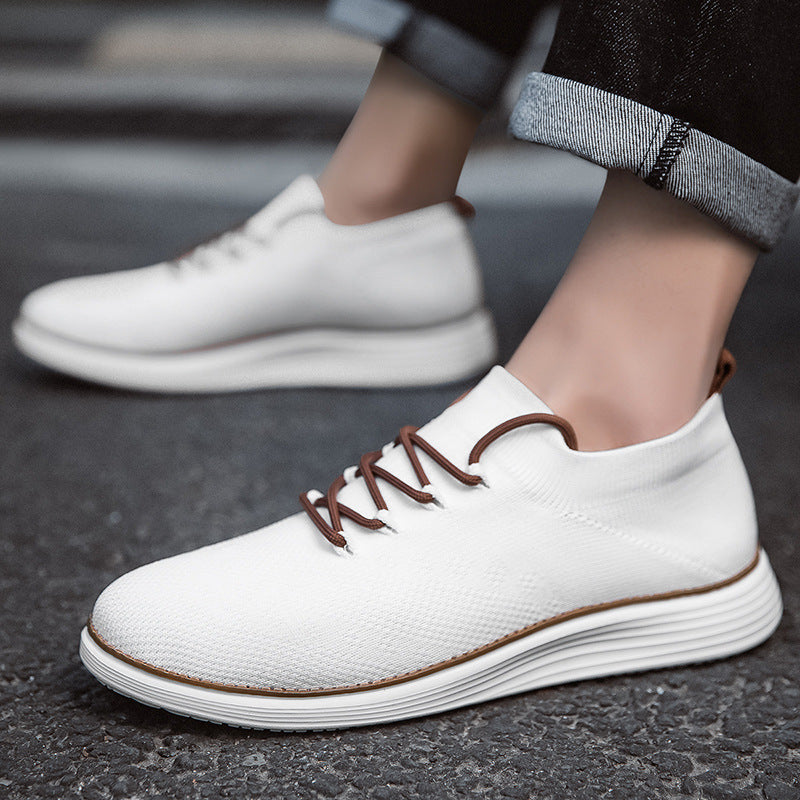 Herren nan elastischer Strick-Sneaker im Sockenschnitt mit gepolstertem Komfortfußbett, flexibler Leichtlaufsohle und dekorativer Schnürung Drune