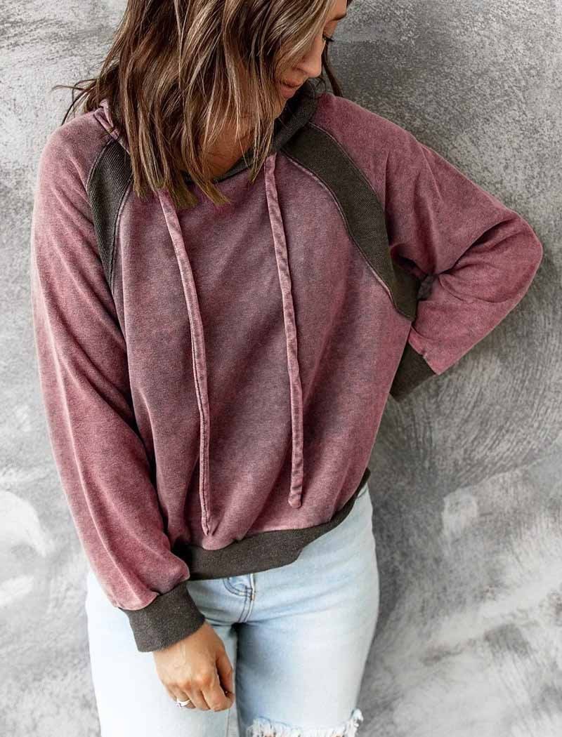 Drune | gewaschener Full Zip Hoodie mit Reißverschluss für Damen - Perfekt für den Alltag