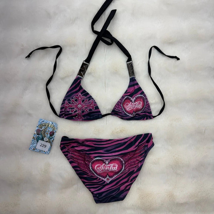 Damen Triangel-Bikini mit Verzierungen Drune