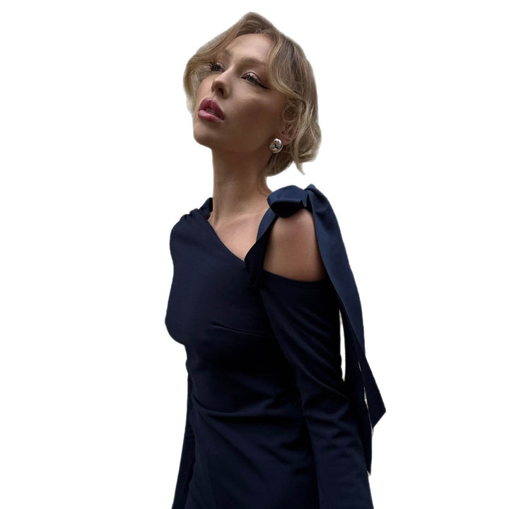 Damen Maxikleid mit asymmetrischem Schnitt und elegantem Off-Shoulder-Design Drune
