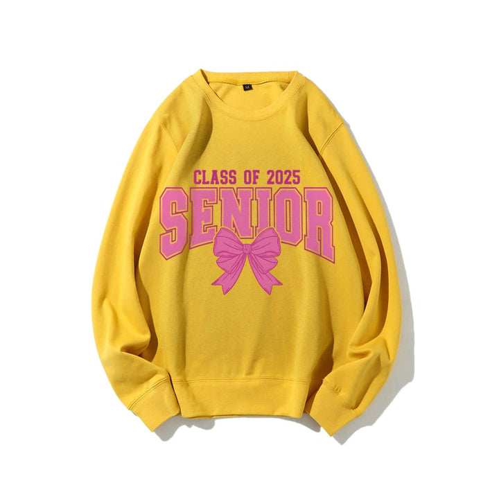 Damen Sweatshirt mit Abschlussjahr und dekorativem Schleifendesign Drune