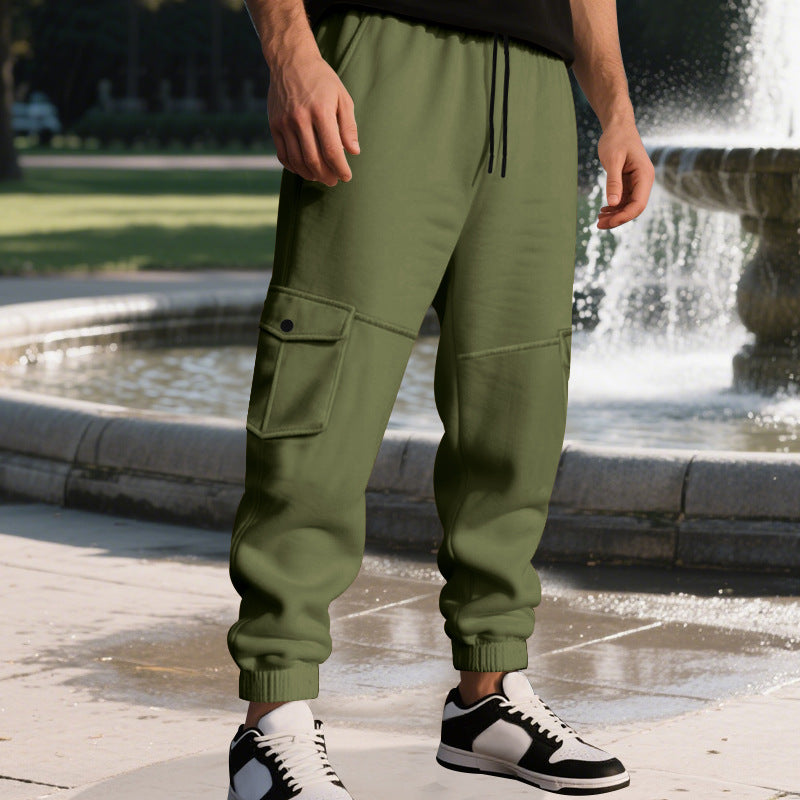 Herren Cargo-Jogginghose mit seitlichen Taschen und elastischem Bund Drune