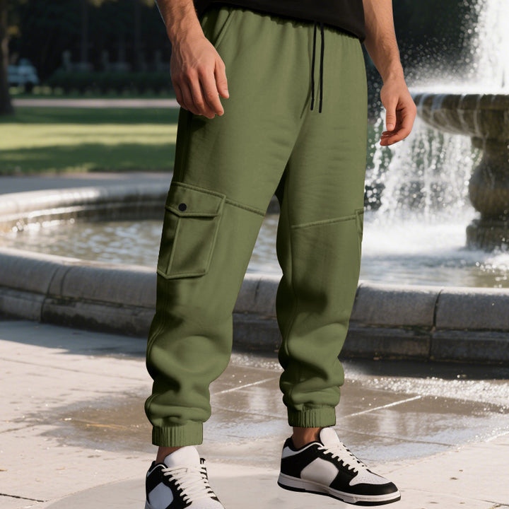 Herren Cargo-Jogginghose mit seitlichen Taschen und elastischem Bund Drune