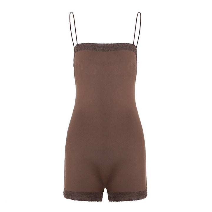 Damen Body mit Spitzenabschlüssen Drune