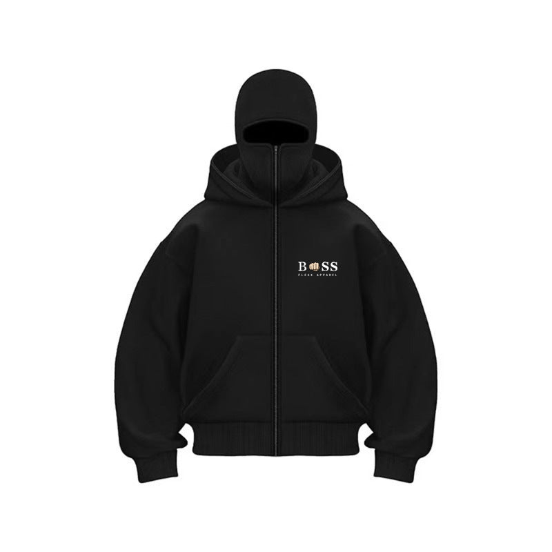 Damen Eco-Fleece Kapuzenjacke mit schützendem Hoher Kragen und praktischem Reißverschluss Drune